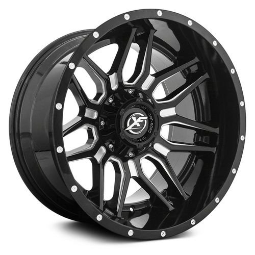 XF OFFROAD XF-222 20×10 8×165.1/8×180 ET-12 125.2 Gloss Black Milled