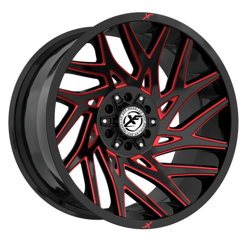 XF OFFROAD XF-229 20×9 5×127/5×139.7 ET12 Gloss Black Milled Red