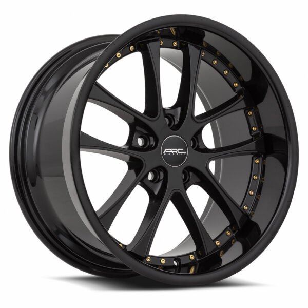 Vors AR5 18x9.5 5x110 (Custom Drill) ET30 73.1 All Black Gold Rivet