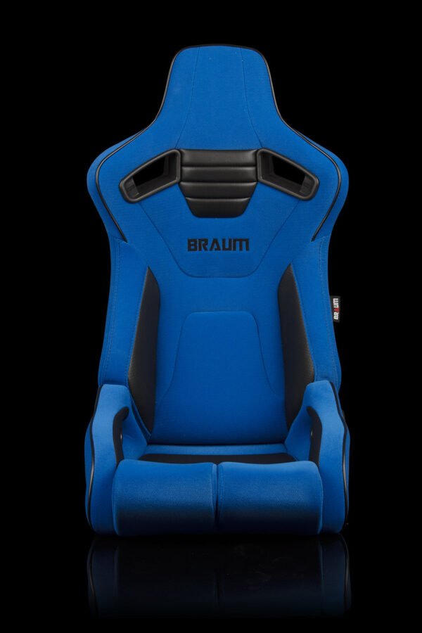 Braum Elite-R Series Reclinable Bucket Seat - Blue Cloth / Black Piping