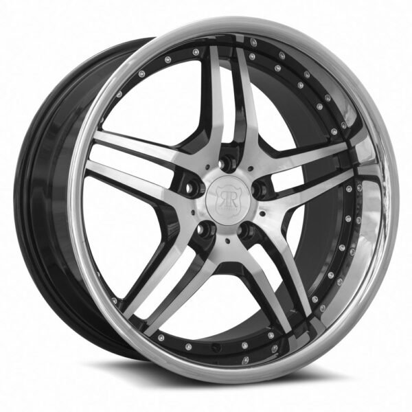 MRR RW2 18x9 5x112 ET45 66.6 Black Chrome Lip