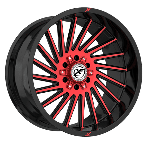 XF OFFROAD XF-239 22×12 6×135/6×139.7 ET-44 Black Machined Red