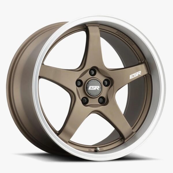ESR AP5 18x9.5 5x110 (Custom Drill) ET22 Matte Bronze / Machined Lip
