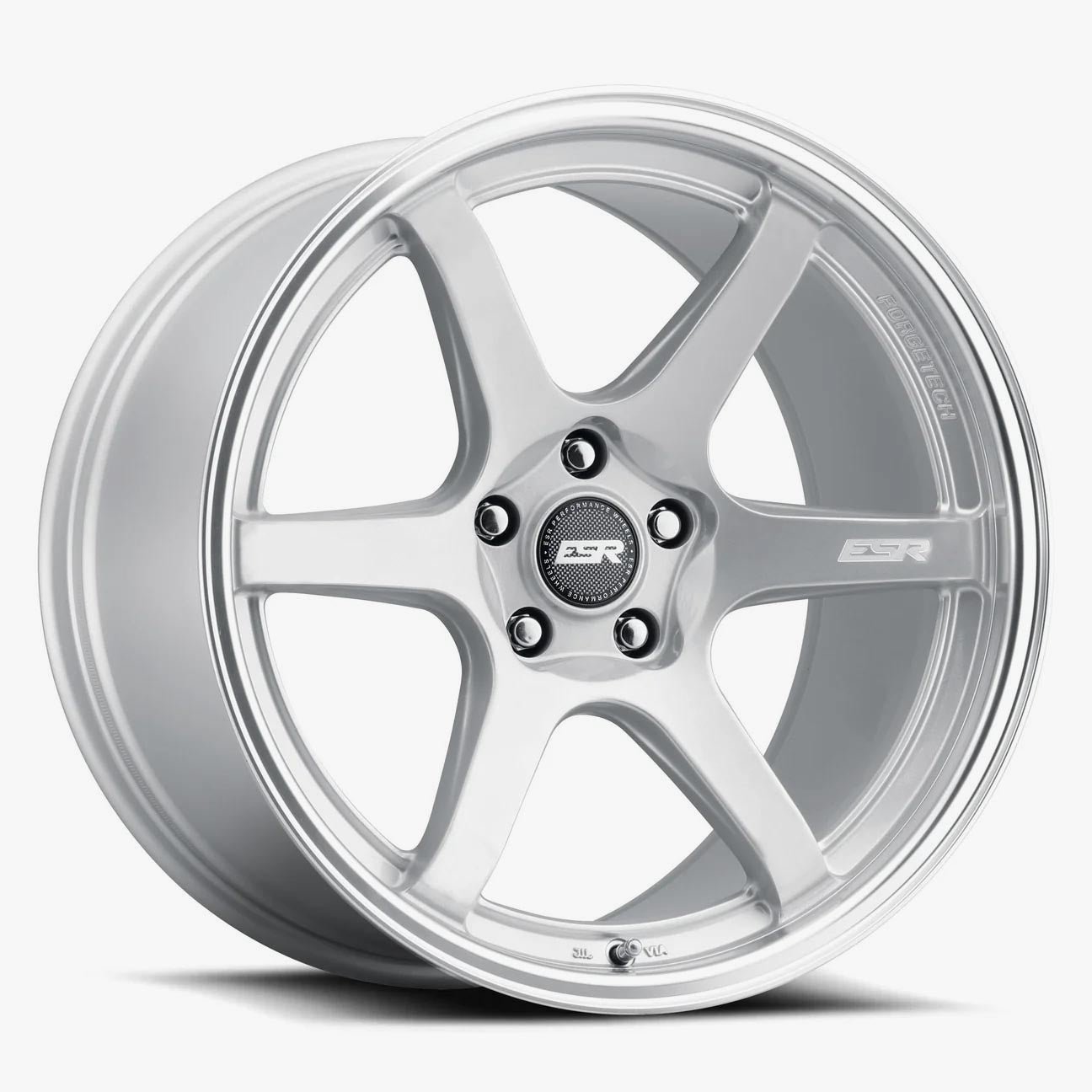 ESR AP6 18×10.5 5×110 (Custom Drill) ET22 Hyper Silver / Machined Lip