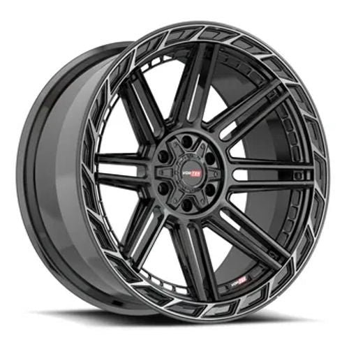 VORTEK VRP-501BDCTR 24×11 6×135/139.7 ET-24 Black Diamond Cut Ring W/ Dark Tint