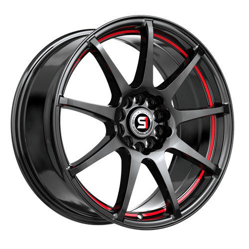 SPEC-1 RACING SP-67GBRL 18×8 5×114.3/5×120 ET38 73.1 Gloss Black / Red Line
