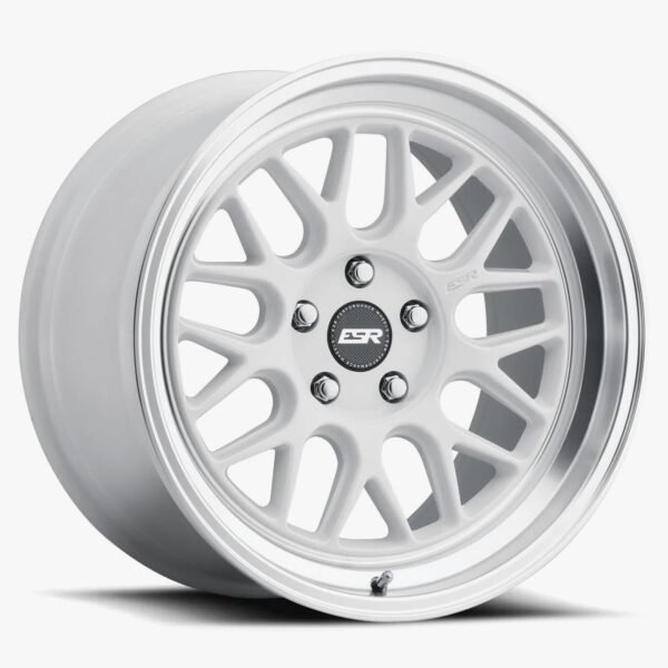 ESR CR1 18x8.5 5x120.6 (Custom Drill) ET30 Gloss White / Machined Lip