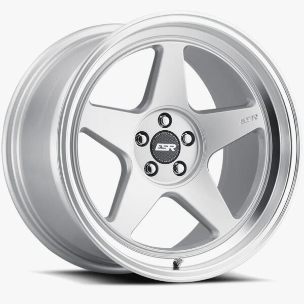 ESR CR5 19x10 5x120.6 (Custom Drill) ET35 Hyper Silver / Machined Lip