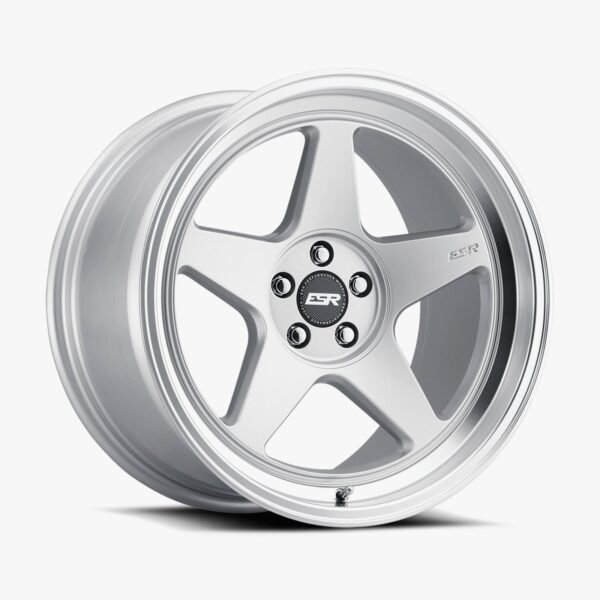 ESR CR5 19x9 5x110 (Custom Drill) ET32 Hyper Silver / Machined Lip