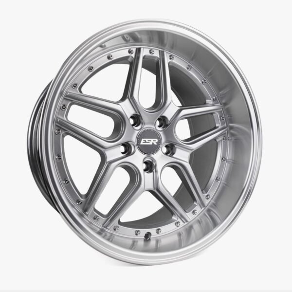 ESR CS15 19x8.5 5x110 (Custom Drill) ET30 Hyper Silver / Machined Lip