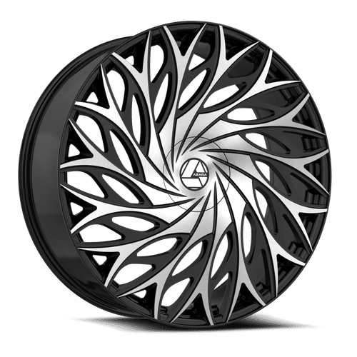 AZARA AZA-525BM 22×8.5 5×114.3/5×120 ET38 74.1 Gloss Black Machined