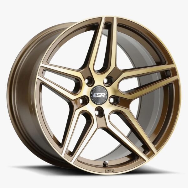 ESR RF15 19x9.5 5x110 (Custom Drill) ET22 Gloss Brushed Bronze