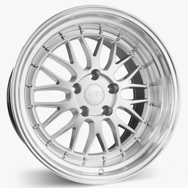ESR SR05 18x9.5 5x120.6 (Custom Drill) ET35 Hyper Silver / Machined Lip